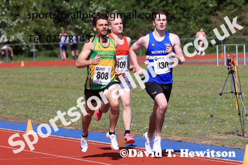 Senior mens 800 metres, 2025 North Eastern Track and Field Champs., Shildon, County Durham. Photo: David T. Hewitson/Sports for All Pics